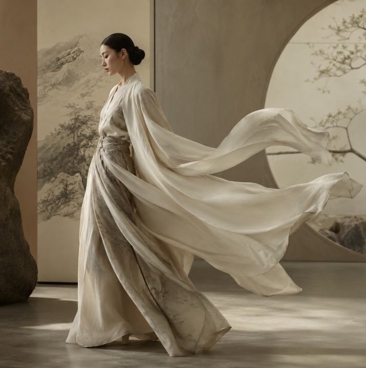 Eastern Aesthetic Fashion Compared With ornamental fashion Through calligraphic movement