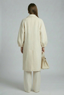 Women's Hand-Finished Wool Coats With 362 White
