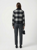 Women's Hand-Finished Wool Coats With 372 Zebra Gray