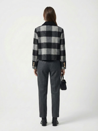Women's Short Wool Coats With 372 Zebra Gray