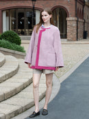 Wool  coat with Diagonal Cut