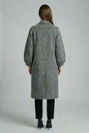 Women's Relaxed-Fit Wool Coats With 362 Snowflake Gray