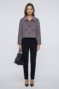 Women's Short Wool Coats With 389 Red Lichen Stone