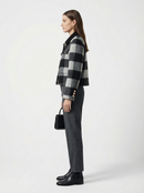 Women's Short Wool Coats With 372 Zebra Gray