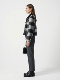 Women's Short Wool Coats With 372 Zebra Gray