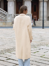 Wool coat with Lotus Bloom Clasp