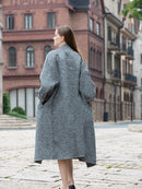 Wool  coat with Tailored Collar and Cuffed Sleeves