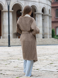 Wool  coat with Fringe Accents