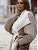 Wool  coat with Fringe Accents