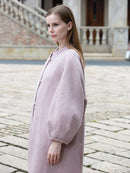 Wool coat with Frog Closure and Cuffed Sleeves