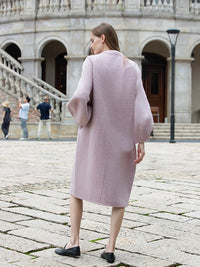 Wool coat with Frog Closure and Cuffed Sleeves