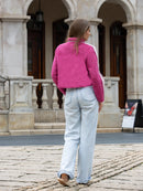 Wool  coat with Two-Tone Rose