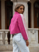 Wool  coat with Two-Tone Rose