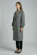 Women's Relaxed-Fit Wool Coats With 362 Snowflake Gray