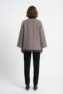 Women's Hand-Finished Wool Coats With 153 Red Lichen Stone