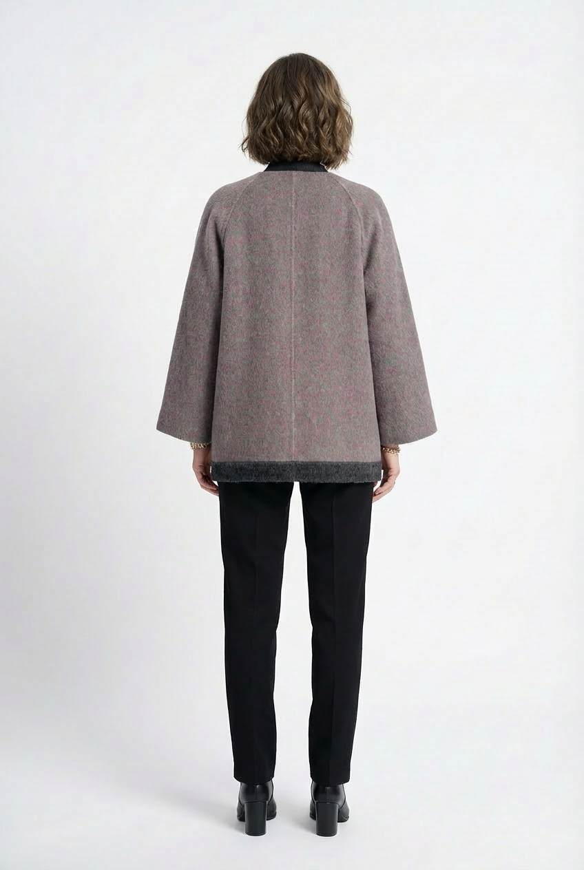 Women's Relaxed-Fit Wool Coats With 153 Red Lichen Stone