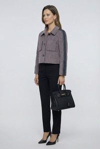 Women's Short Wool Coats With 389 Red Lichen Stone