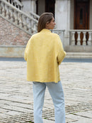 Wool coat women with Frog Buttons