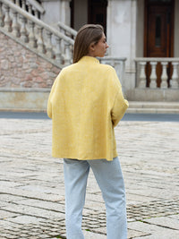 Wool coat women with Frog Buttons