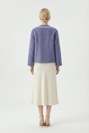 Women's Relaxed-Fit Wool Coats With 325 Wisteria Purple