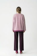 Women's Relaxed-Fit Wool Coats With 153 Velvet Peony Purple