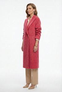 Double-Breasted  Wool Coats for Women 087 Rose Blush Muse