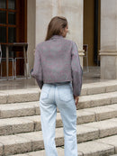 Wool  coat with Two-Tone Grey