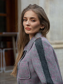 Wool  coat with Two-Tone Grey