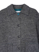 Women's Hand-Finished Wool Coats With 502 Misty Blue Ocean