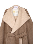 Women's Belted Wool Coats With 540200 Stone Camel Brown