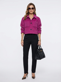 Women's Hand-Finished Wool Coats With 389 Velvet Peony