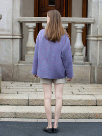 Wool  coat with Lace-Trimmed Collar