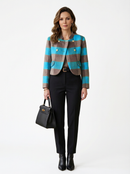 Women's Short Wool Coats With 335 British Blue