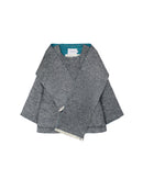 Women's Hand-Finished Wool Coats With 173 Orchid Sea Mist