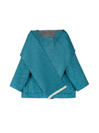 Women's Hand-Finished Wool Coats With 173 Orchid Sea Mist
