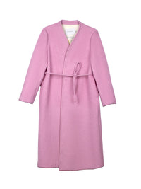Women's Silk-Lined Wool Coats With 211 Light Lilac Pink