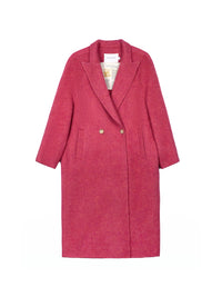 Women's Long Wool Coats With 087 Rose Blush Muse
