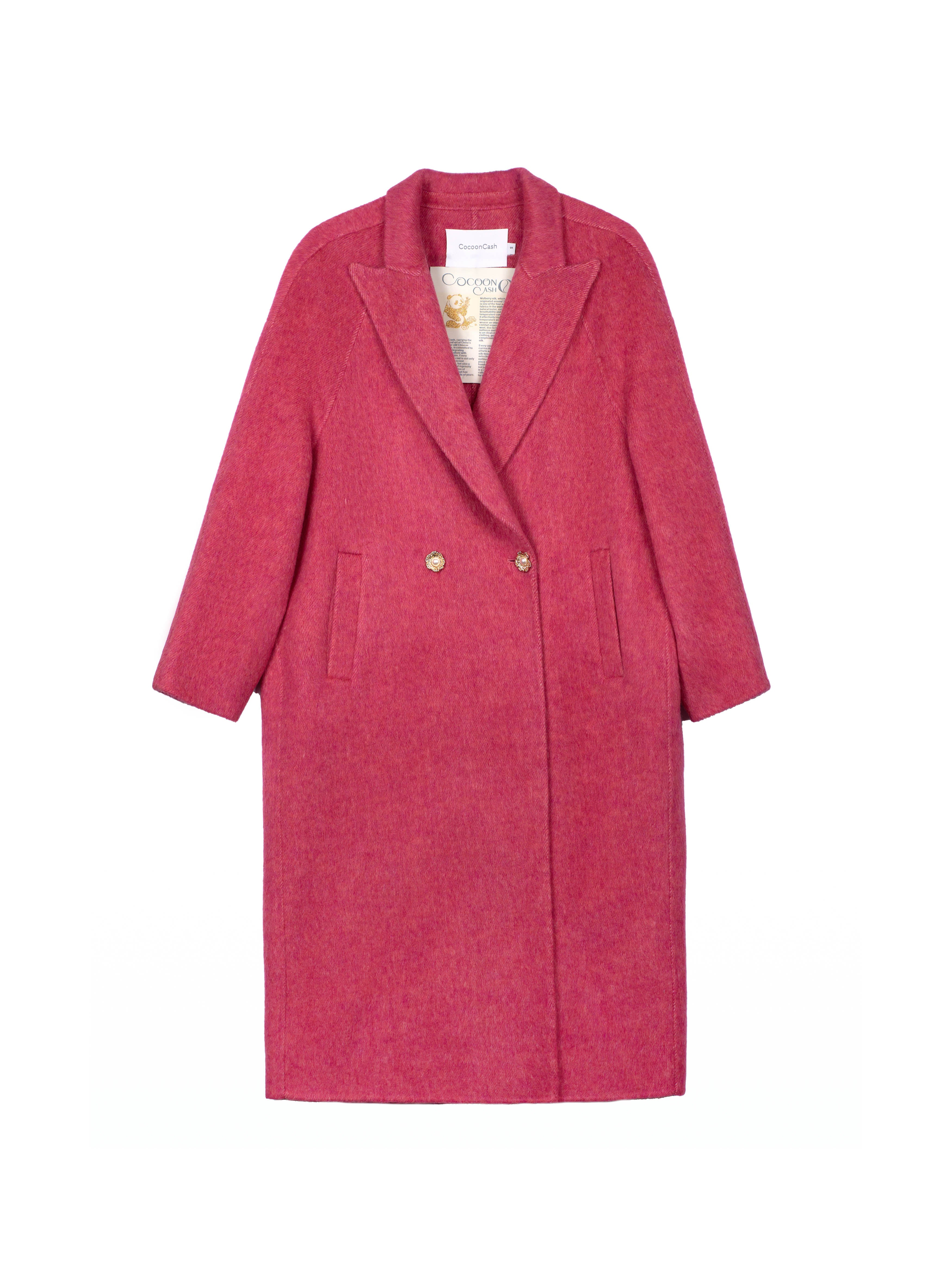 Women's Long Wool Coats With 087 Rose Blush Muse