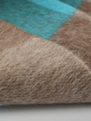 Wool  coat with Blue-White Check Pattern