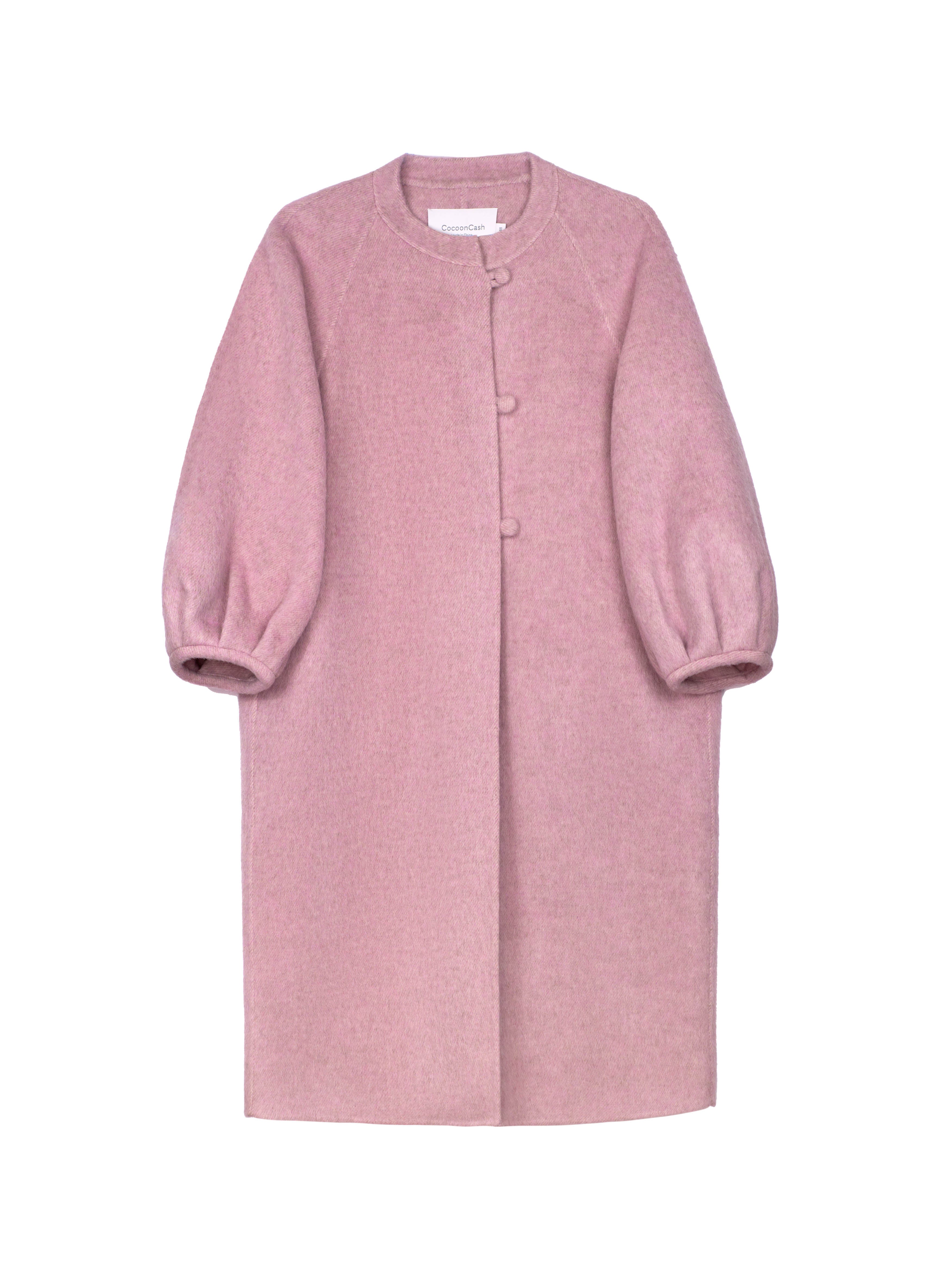 Women's Hand-Finished Wool Coats With 522 Lilac