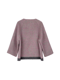 Women's Short Wool Coats With 153 Red Lichen Stone