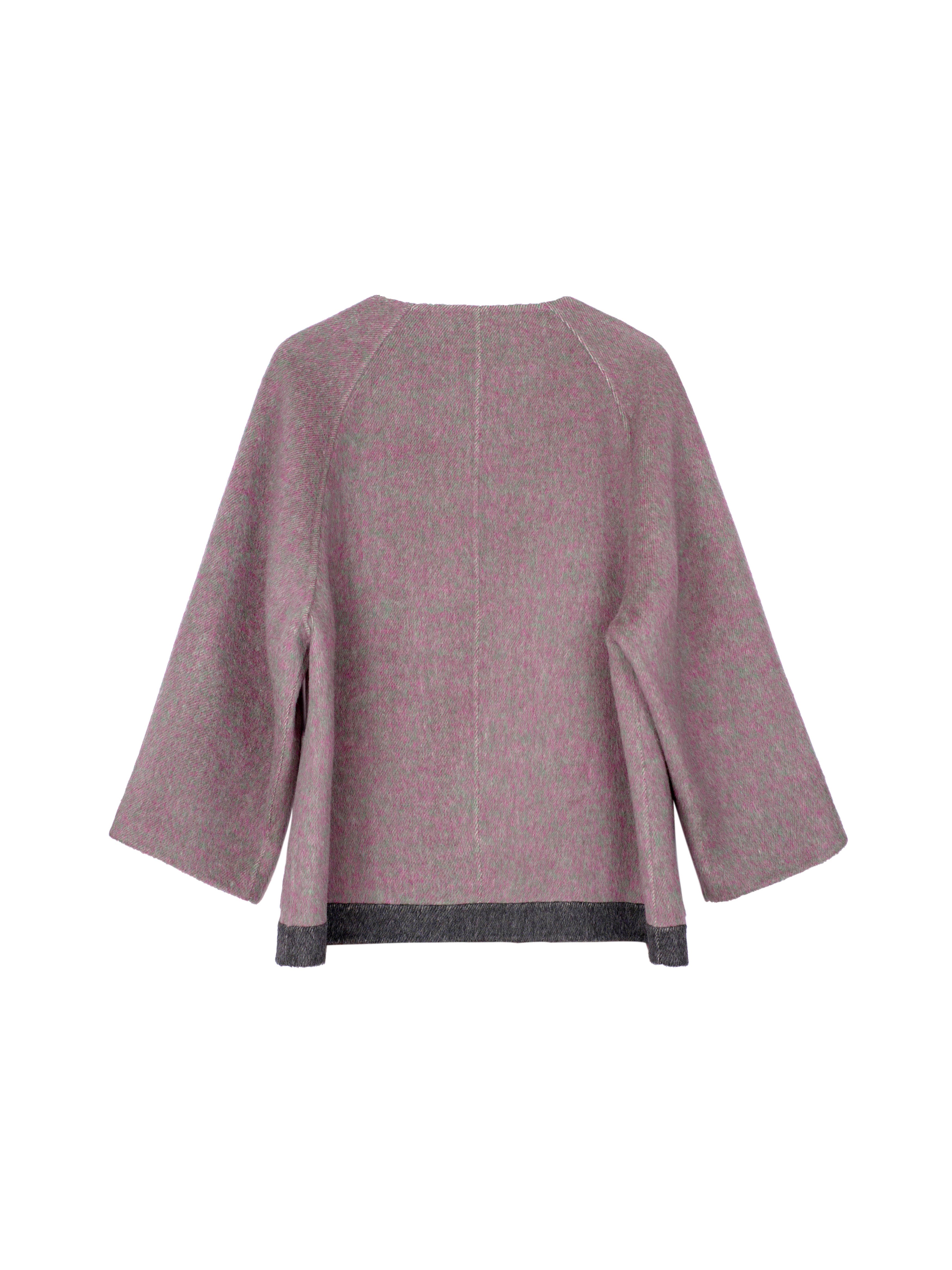 Women's Short Wool Coats With 153 Red Lichen Stone