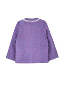 Women's Short Wool Coats With 325 Wisteria Purple