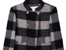Women's Short Wool Coats With 335 Zebra Gray