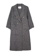 Women's Hand-Finished Wool Coats With 362 Snowflake Gray