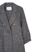 Women's Hand-Finished Wool Coats With 362 Snowflake Gray