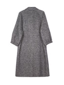 Women's Hand-Finished Wool Coats With 362 Snowflake Gray