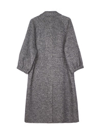 Women's Hand-Finished Wool Coats With 362 Snowflake Gray