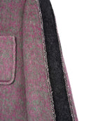 Women's Hand-Finished Wool Coats With 389 Red Lichen Stone