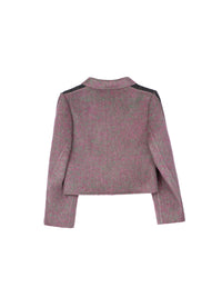 Women's Hand-Finished Wool Coats With 389 Red Lichen Stone
